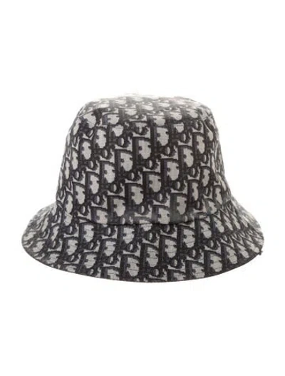 Pre-owned Dior Teddy-d Reversible Logo Brim Bucket Hat