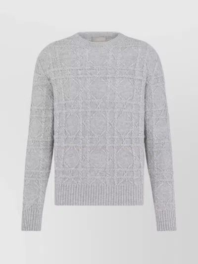 DIOR TEXTURED RIBBED KNIT TOP