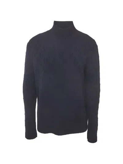 Pre-owned Dior Textured-knit Sweater In Blue