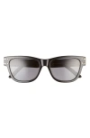Dior The Signature S6u 54mm Rectangle Sunglasses In Black