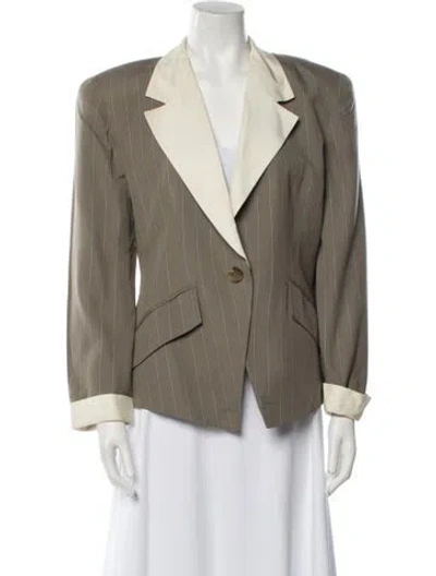 Pre-owned Dior The Suit Colorblock Pattern Blazer In Neutral