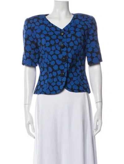 Pre-owned Dior The Suit Patterned Blazer In Blue