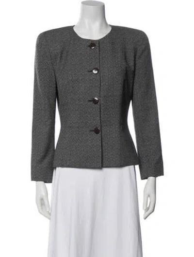 Pre-owned Dior The Suit 'petites' Wool Blazer In Grey