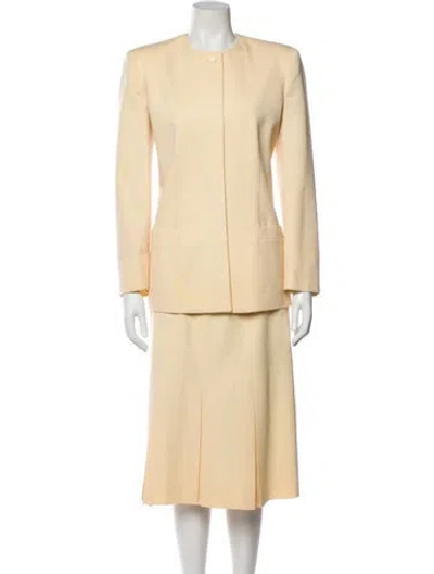Pre-owned Dior The Suit Wool Skirt Suit In Neutral
