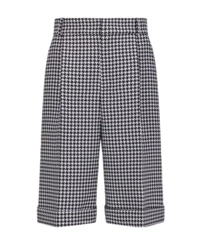 Dior Thousand Bird Jacquard Shorts In Black