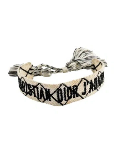 Pre-owned Dior Thread & Cotton J'a Friendship Bracelet In Multi