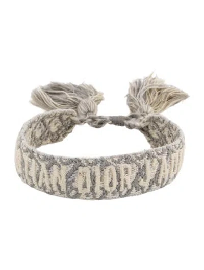 Pre-owned Dior Thread & Cotton J'a Wrap Bracelet In Multi
