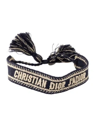 Pre-owned Dior Thread J'a Friendship Bracelet In Blue