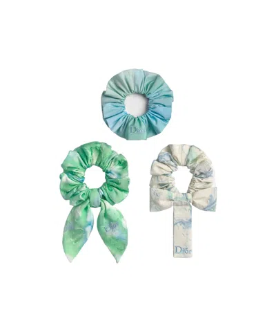 Dior Three-piece Set Of Patterned Hair Ties In Multi