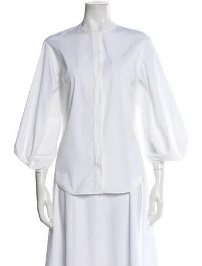 Pre-owned Dior Three-quarter Sleeve Blouse In White