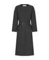 Dior Tie A Belt Overcoat In Black