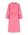 Dior Tie A Belt Overcoat In Pink
