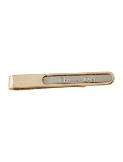 Pre-owned Dior Tie Clip In Gold