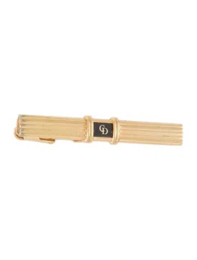 Pre-owned Dior Tie Clip In Gold