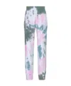 Dior Tie-dyed Logo Sweatpants In White/pink/khaki