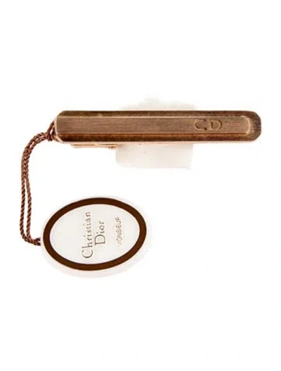 Pre-owned Dior Tie Pin In Gold