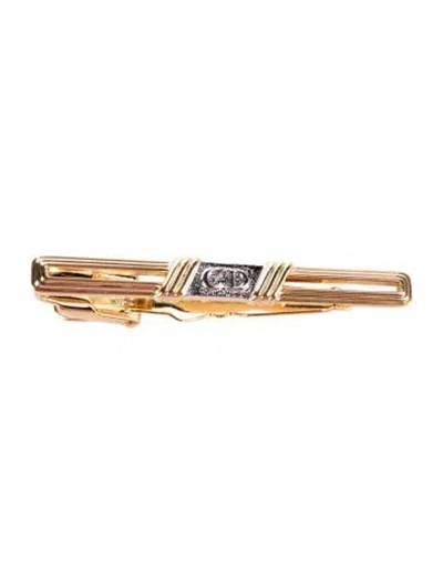 Pre-owned Dior Tie Pin In Gold