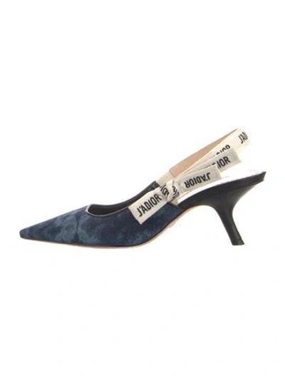 Pre-owned Dior Tie-dye Print Bow Accents Slingback Pumps In Black