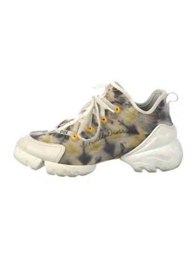 Pre-owned Dior Tie-dye Print Chunky Sneakers In White