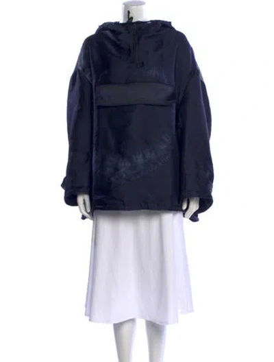 Pre-owned Dior Tie-dye Print Crew Neck Hoodie In Blue