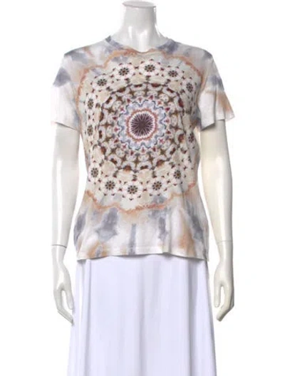 Pre-owned Dior Tie-dye Print Crew Neck T-shirt In Neutrals