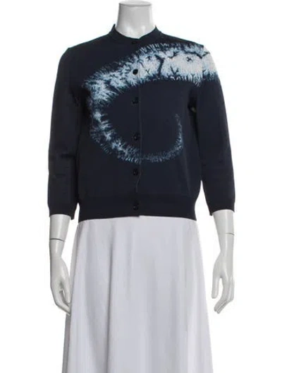 Pre-owned Dior Tie-dye Print Jacket In Blue