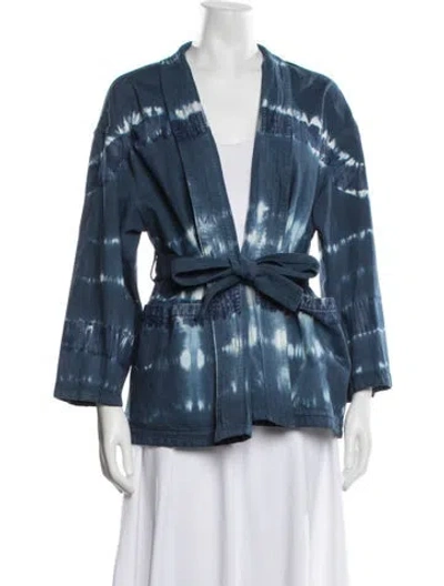 Pre-owned Dior Tie-dye Print Jacket In Blue