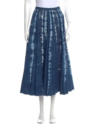 Pre-owned Dior Tie-dye Print Midi Length Skirt In Blue