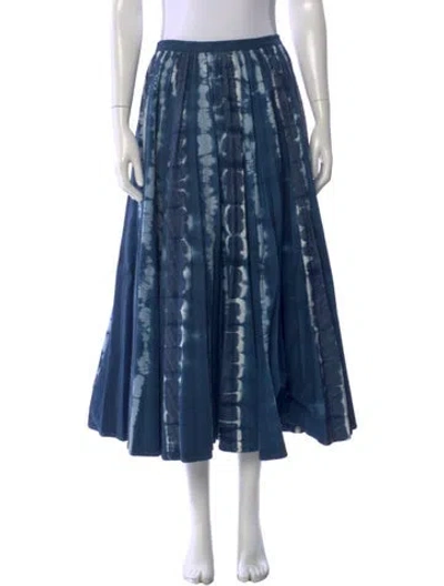 Pre-owned Dior Tie-dye Print Midi Length Skirt In Blue