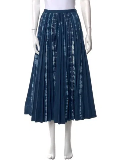 Pre-owned Dior Tie-dye Print Midi Length Skirt In Blue