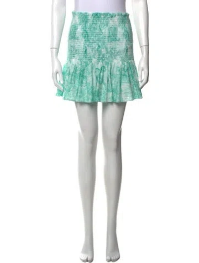 Pre-owned Dior Tie-dye Print Mini Skirt In Green