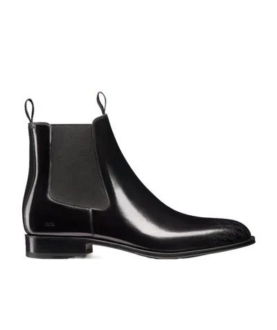 Dior Timeless Chelsea Ankle Boots In Black