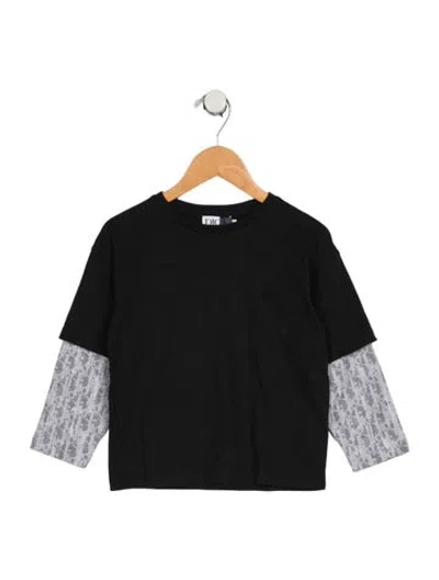 Pre-owned Dior Babies' Toddler Boys Branded Pattern Printed Long Sleeve Shirt In Black