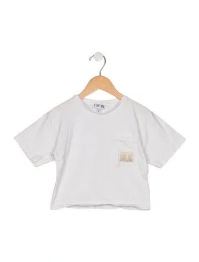 Pre-owned Dior Babies' Toddler Boys Crew Neck T-shirt In White