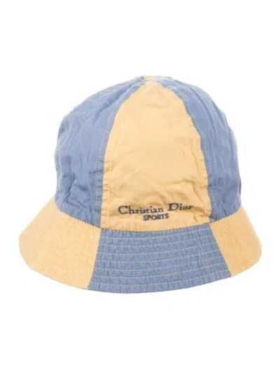 Pre-owned Dior Babies' Toddler Boys' Square Print Bucket Hat In White