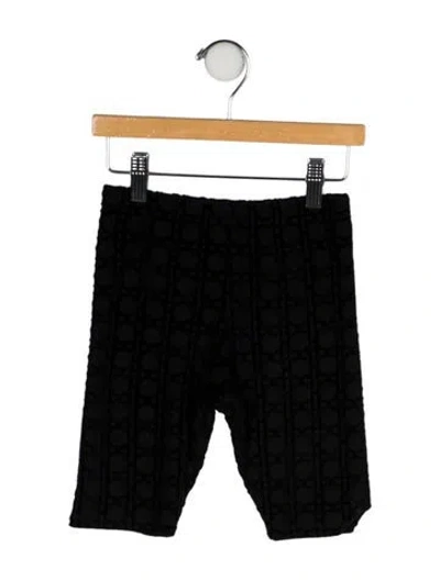 Pre-owned Dior Babies' Toddler Girls' Patterned Printed Shorts In Black