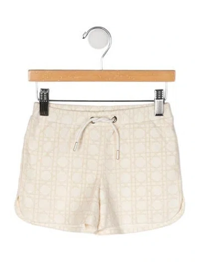 Pre-owned Dior Babies' Toddlers' Cannage Knit Shorts In Neutrals