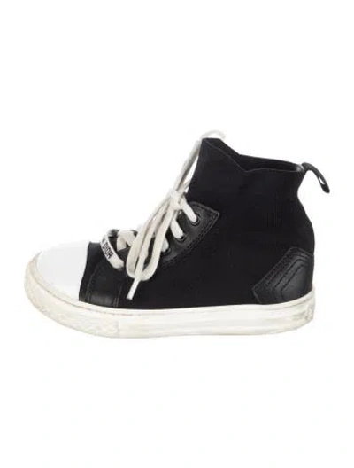 Pre-owned Dior Babies' Toddlers' High-top Sneakers In Black