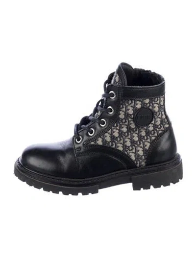 Pre-owned Dior Babies' Toddlers Leather Ankle Boots In Black