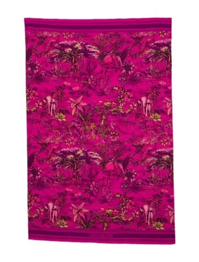 Pre-owned Dior Toile De Jouy Beach Throw In Pink
