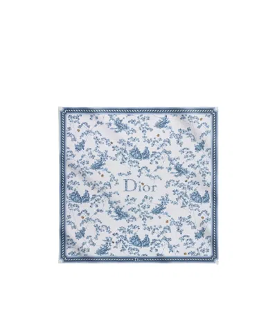 Dior Toile De Jouy Clover Shawl In Blue