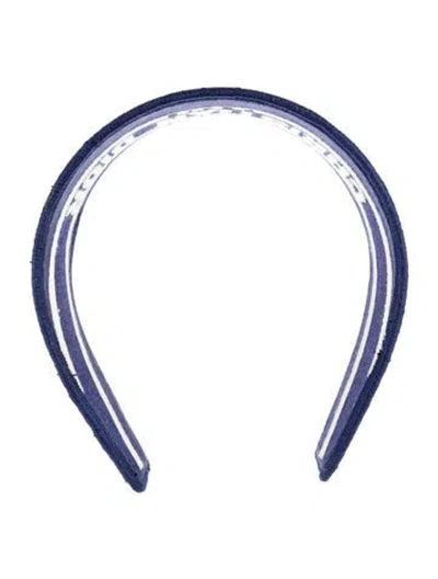 Pre-owned Dior Toile De Jouy Print Headband In Blue