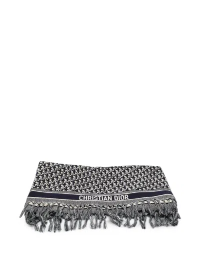 Pre-owned Dior Toile De Jouy Sauvage Beach Towel In Blue