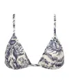 Dior Toile De Jouy Soleil Bikini Blouse In Gray