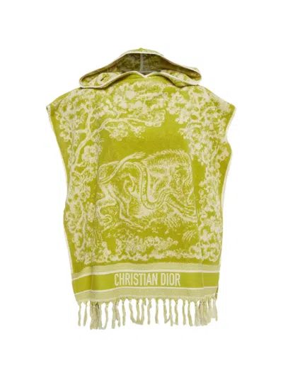Pre-owned Dior Toile De Jouy Terry Poncho In Green