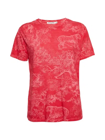 Pre-owned Dior Toile De Jouy T-shirt In Red