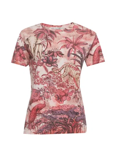 Pre-owned Dior Toile De Jouy Voyage Graphic-print T-shirt In Pink