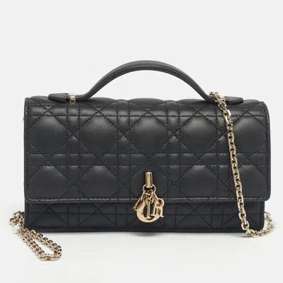 Pre-owned Dior Top Handle Bag In Black