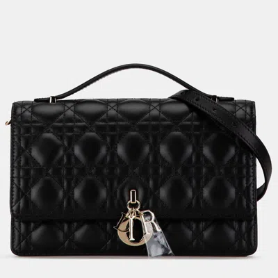 Pre-owned Dior Top Handle Bag In Black