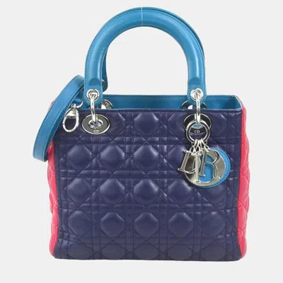 Pre-owned Dior Top Handle Bag In Blue